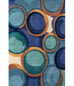 Momeni New Wave Nw133 Blue Area Rug 2 ft. 6 in. X 8 ft. Runner