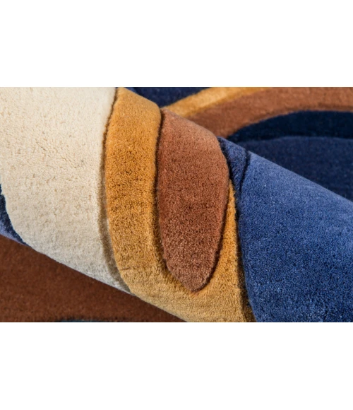 Momeni New Wave Area Rug NW133 Blue 2'6 X 8' Runner