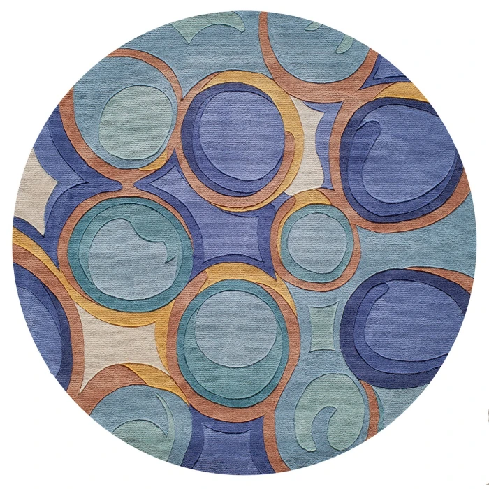Momeni New Wave Area Rug NW133 Blue 8' X 11'