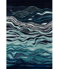 Momeni New Wave Nw144 Navy Area Rug 7 ft. 9 in. X 7 ft. 9 in. Round Round