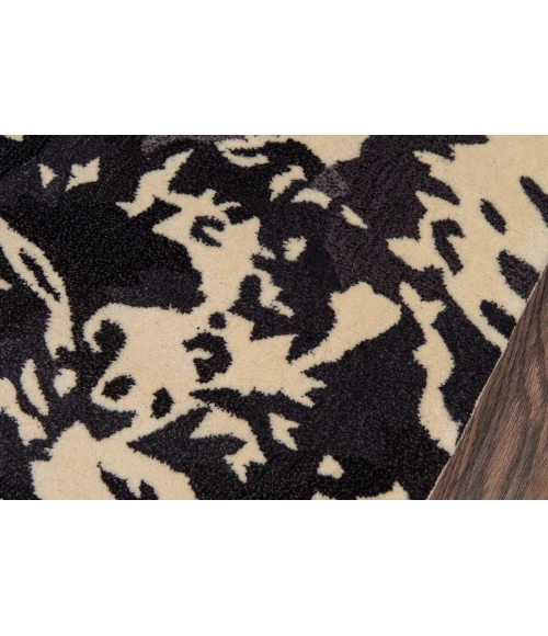 Momeni New Wave Area Rug NW145 Charcoal 5'9 X 5'9 Round