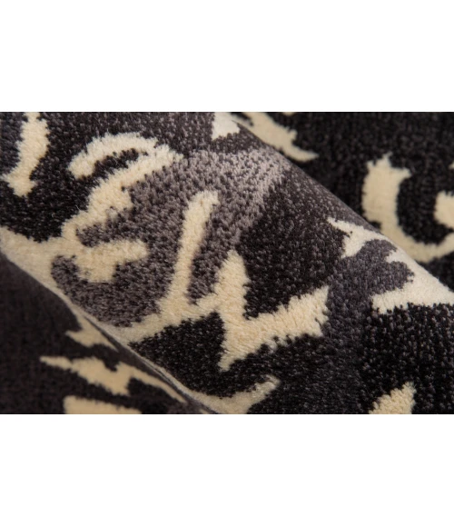 Momeni New Wave Area Rug NW145 Charcoal 5'9 X 5'9 Round