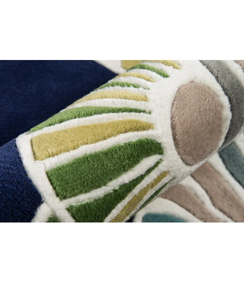 Momeni New Wave Area Rug NW146 Navy 3'6 X 5'6