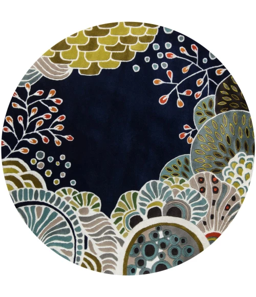 Momeni New Wave Area Rug NW146 Navy 3'6 X 5'6