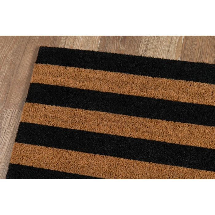 Momeni Park Area Rug PAR-2 Stripe Black 1'6 X 2'6