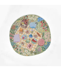 Momeni Playground Green PLY-2 4ft. X 4ft. Round Rug