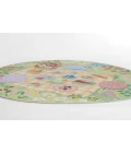 Momeni Playground Green PLY-2 4ft. X 4ft. Round Rug