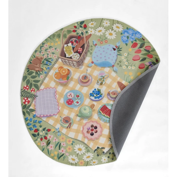 Momeni Playground Green PLY-2 4ft. X 4ft. Round Rug