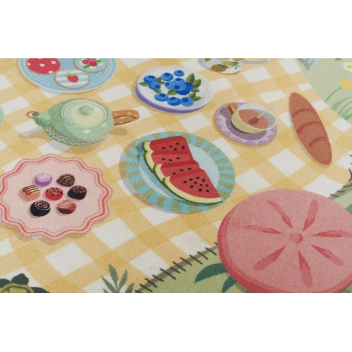 Momeni Playground Green PLY-2 4ft. X 4ft. Round Rug