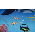 Momeni Playground Blue PLY-3 4ft. X 4ft. Round Rug