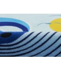 Momeni Playground Blue PLY-3 4ft. X 4ft. Round Rug