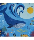 Momeni Playground Blue PLY-3 4ft. X 4ft. Round Rug