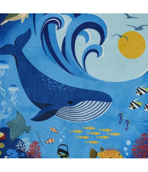 Momeni Playground Blue PLY-3 4ft. X 4ft. Round Rug