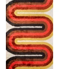 Momeni Retro Area Rug RET-2 Retro Wave Red 2'3 X 7'6 Runner