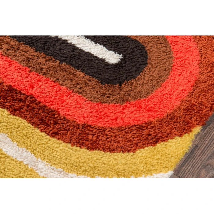 Momeni Retro Area Rug RET-2 Retro Wave Red 2'3 X 7'6 Runner
