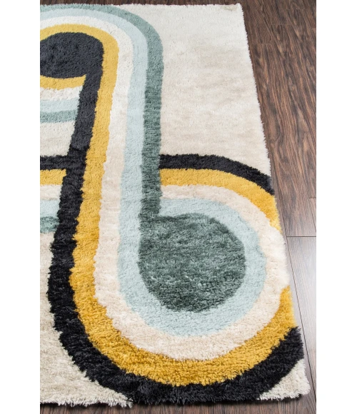 Momeni Retro Area Rug RET-3 Bullseye Blue 3'6 X 5'6