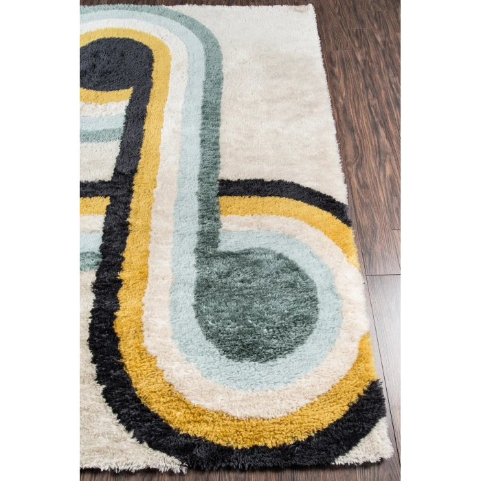 Momeni Retro Area Rug RET-3 Bullseye Blue 2' X 3'