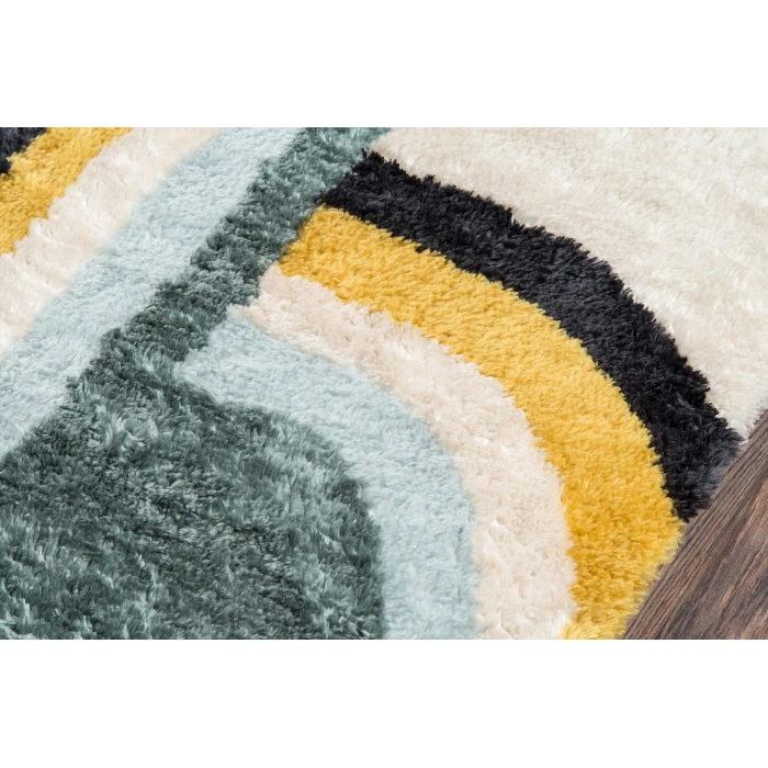 Momeni Retro Area Rug RET-3 Bullseye Blue 2' X 3'