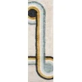 Momeni Retro Area Rug RET-3 Bullseye Blue 2'3 X 7'6 Runner