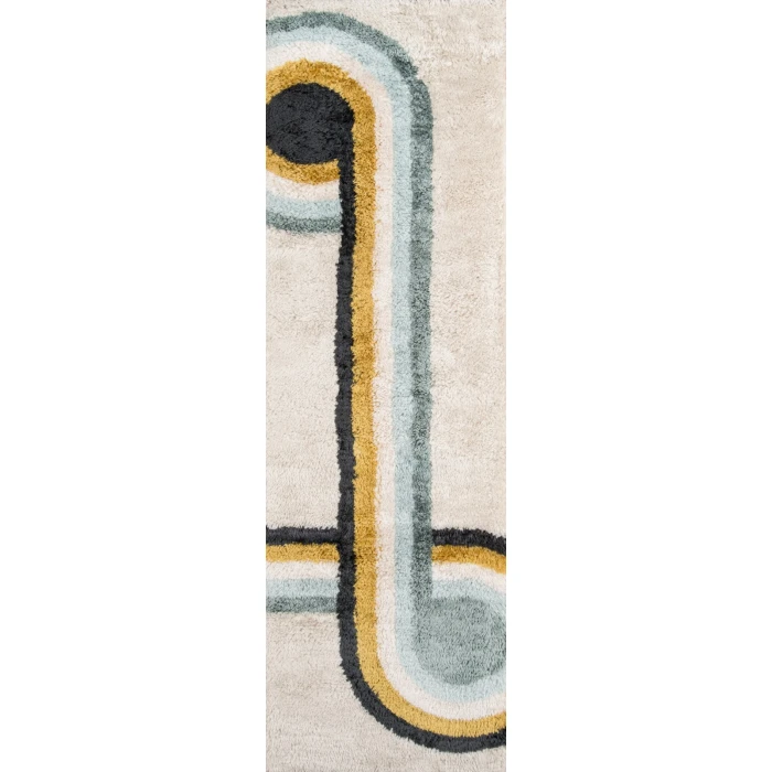 Momeni Retro Area Rug RET-3 Bullseye Blue 2' X 3'