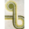 Momeni Novogratz Retro Ret-3 Green Area Rug 3 ft. 6 in. X 5 ft. 6 in. Rectangle
