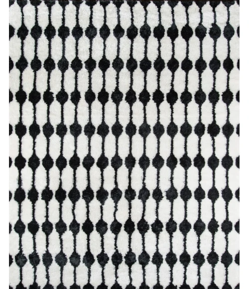 Momeni Retro Area Rug RET-4 Stockings Black 2'3 X 7'6 Runner