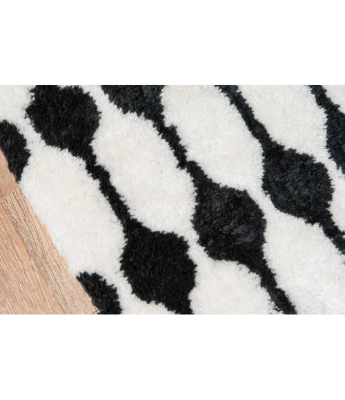 Momeni Retro Area Rug RET-4 Stockings Black 2'3 X 7'6 Runner