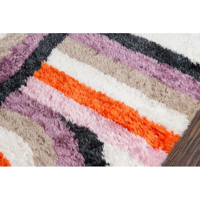 Momeni Retro Area Rug RET-5 Turnstyle Lavender 2'3 X 7'6 Runner