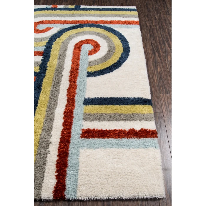Momeni Retro Area Rug RET-5 Turnstyle Multi 7'6 X 9'6