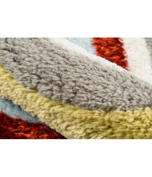 Momeni Retro Area Rug RET-5 Turnstyle Multi 2' X 3'