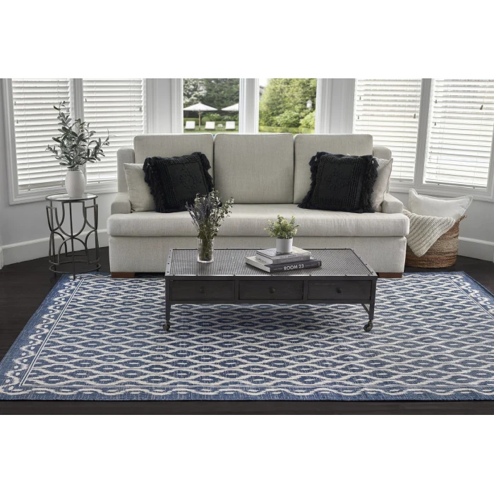 Momeni Riviera Blue RV-02 5 ft. 3 in. X 7 ft. Rect. Rug