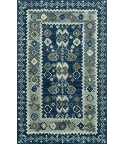 Momeni Tangier Area Rug TAN-1 Blue 7'6 X 9'6
