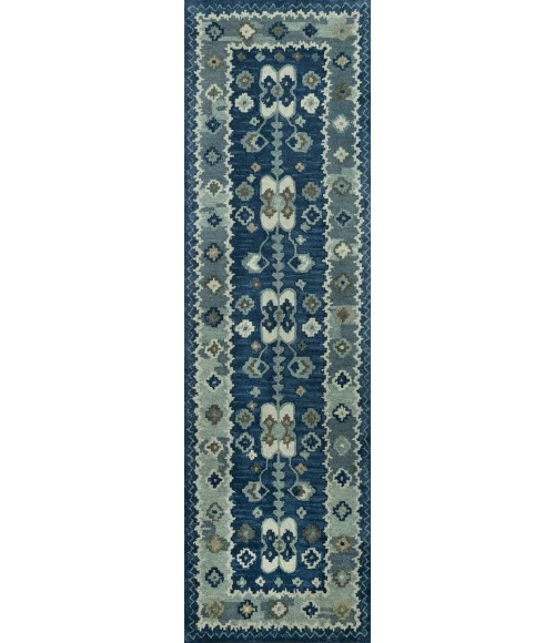 Momeni Tangier Area Rug TAN-1 Blue 7'6 X 9'6
