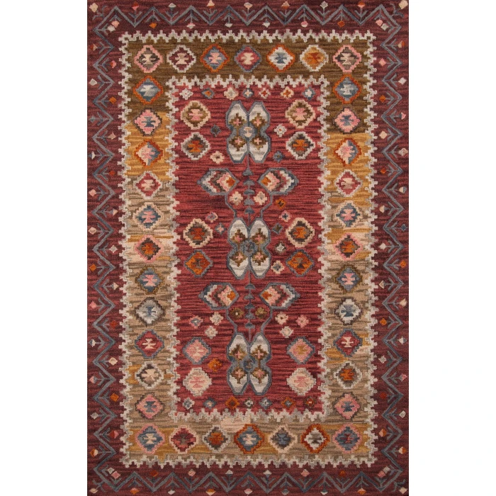 Momeni Tangier Area Rug TAN-1 Red 2' X 3'