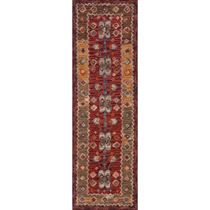 Momeni Tangier Area Rug TAN-1 Red 2' X 3'