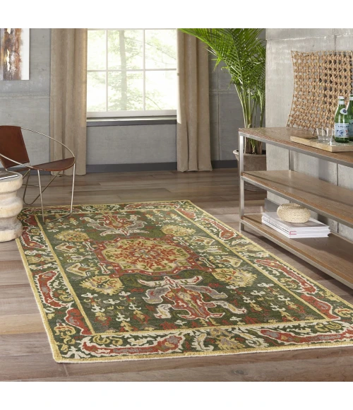 Momeni Tangier Area Rug TAN25 Green 5' X 8'