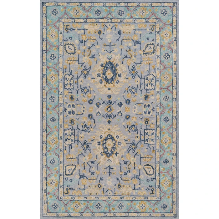 Momeni Tangier Area Rug TAN30 Blue 7'6 X 9'6