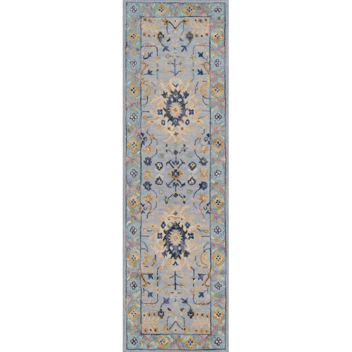 Momeni Tangier Area Rug TAN30 Blue 7'6 X 9'6