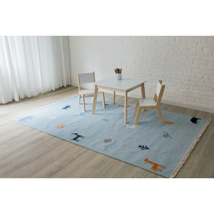 Erin Gates Thompson Blue THO-2 3 ft. 6 in. X 5 ft. 6 in. Rect. Rug