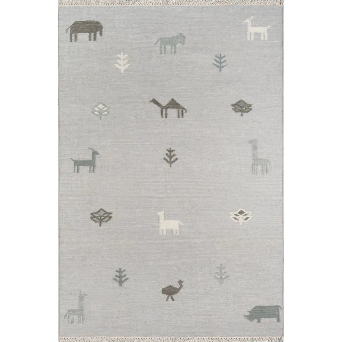 Erin Gates Thompson THO-2 Grey 5 ft. X 7 ft. 6 in. Rectangle Rug