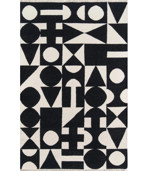 Momeni Topanga Area Rug TOP-3 Roberta Black 2' X 3'