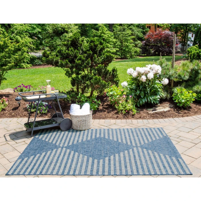 Novogratz Villa Blue VI-07 3ft.11in. X 5ft.7in. Rect. Rug