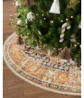 Momeni Vintage Tree Skirt VTS-2 Navy 5 ft. 3 in. X 5 ft. 3 in. Round Rug