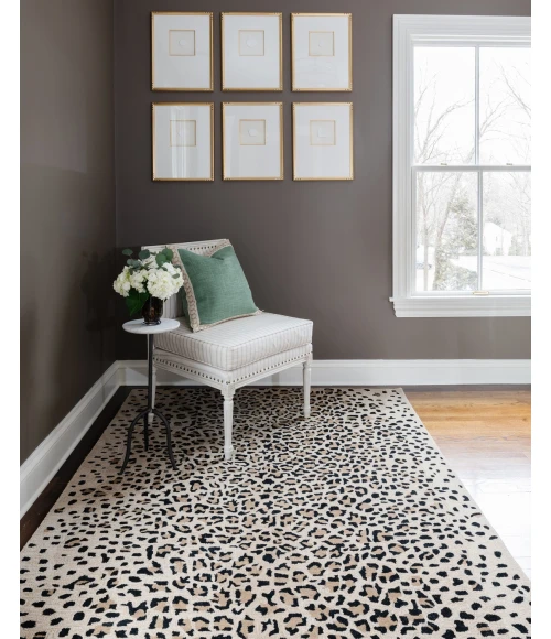 Momeni Woodland Area Rug WOD-2 Leopard Beige 8'9 X 11'9