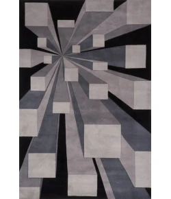 Momeni New Wave Grey NW128 5ft.9in. X 5ft.9in. Round Rug
