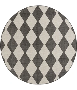 Nourison Positano Black POS04 5ft. Round Rug
