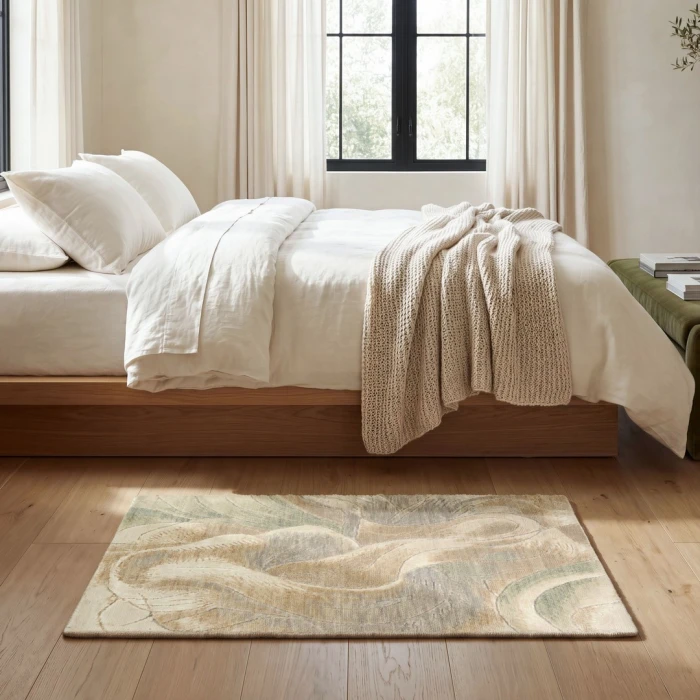 Nourison Brushlight Beige Grey BRL03 2ft. x 2ft. 9in. Rect. Rug