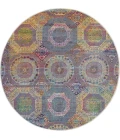 Nourison Home Ankara Global Multicolored ANR05 6ft. x Round Round Rug