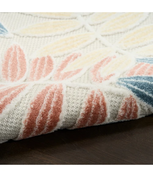 Nourison Aloha Ivory Blue ALH18 3 ft. 6 in. X 5 ft. 6 in. Rect. Rug