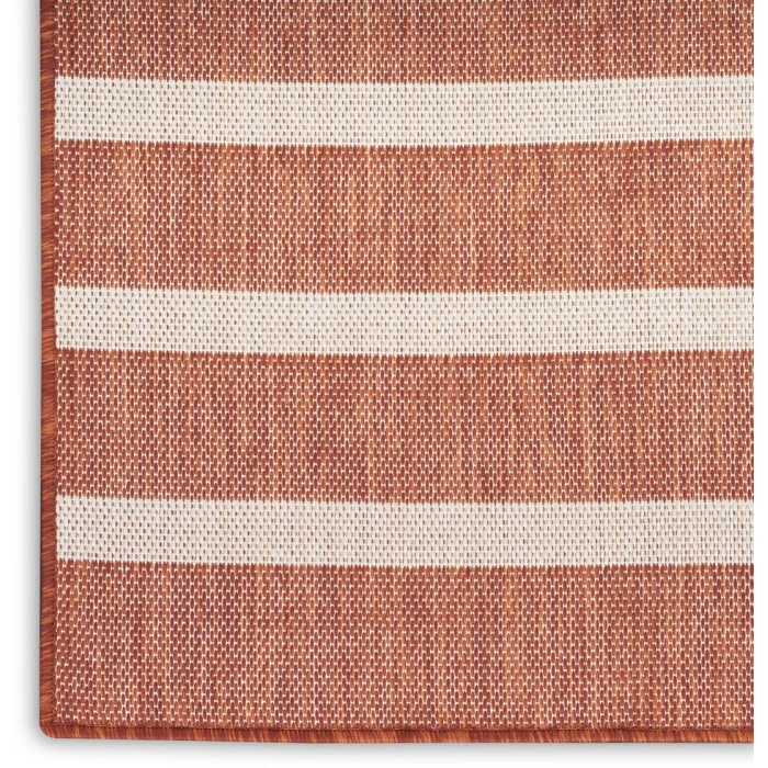 Nourison Positano Terracotta Ivory POS03 10ft. Square Rug